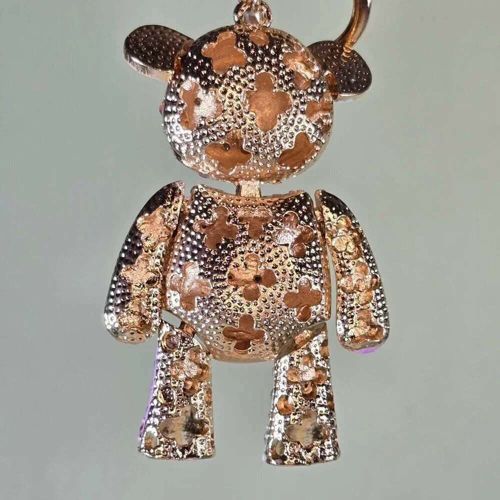 Blingy Multicolor‎ Teddy Bear Keychain (NWOT)